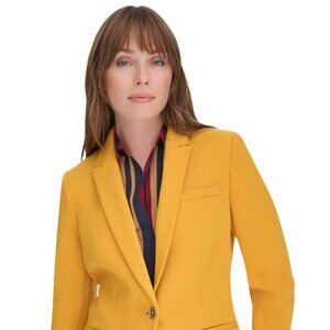 Tommy Hilfiger Women's One Button Blazer, Sunflower